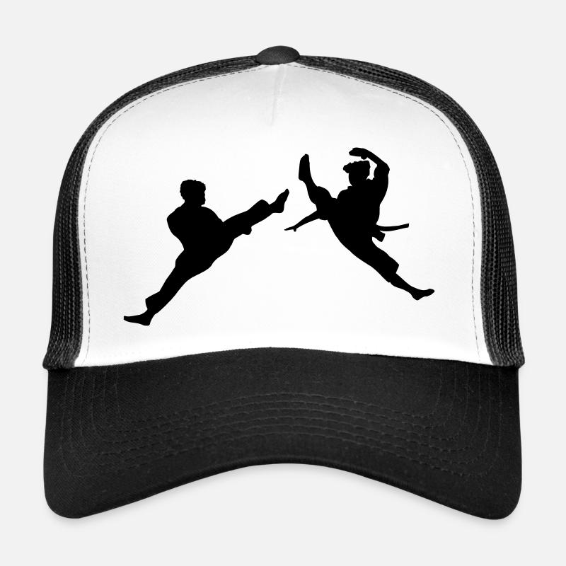 Coup de pied de karaté de vol ou coup de pied de teakwondo Casquette trucker 