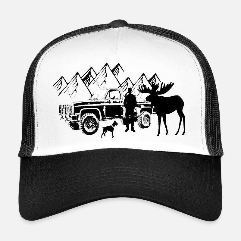 Car - Trucker Cap - white/black