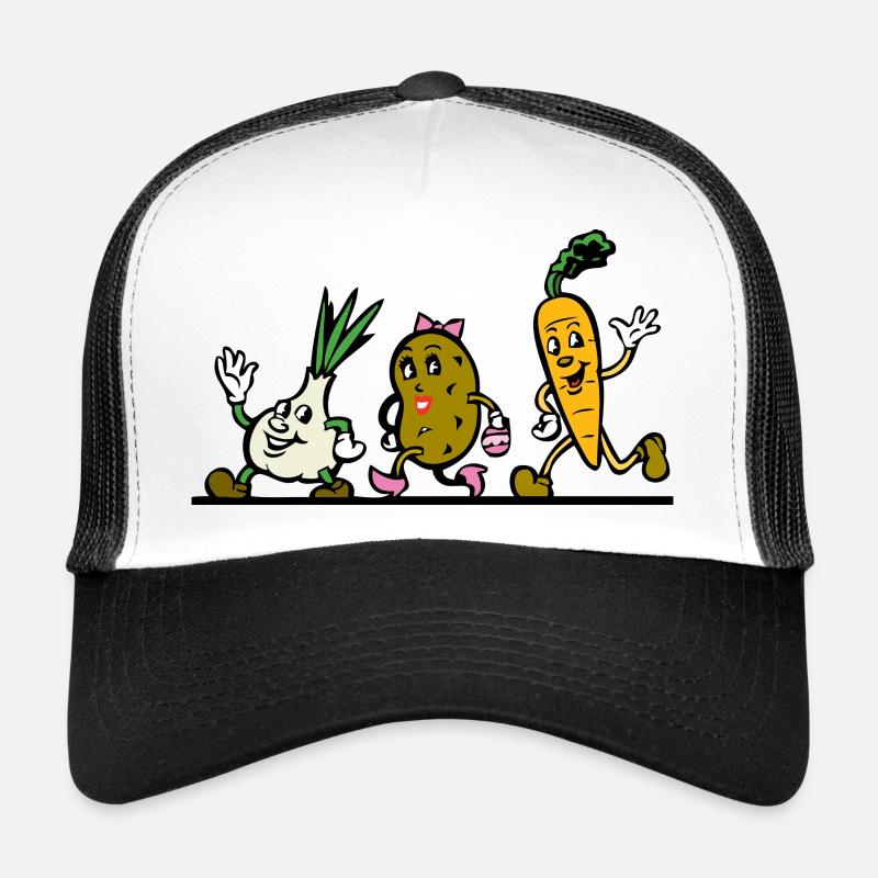 Laufendes Gemüse - Trucker Cap - Weiß/Schwarz
