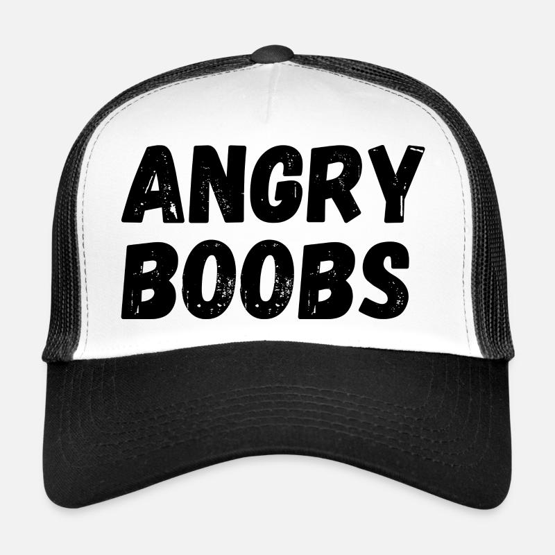Angry boobs - Casquette trucker  - blanc/noir