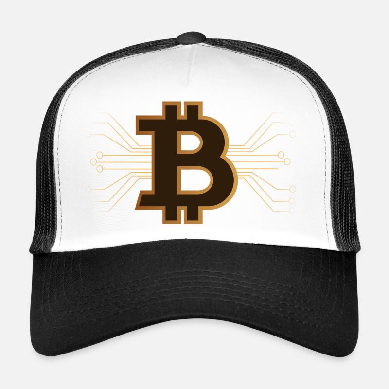 Bitcoin - Brown/Gold Cryptocurrency Trucker Cap