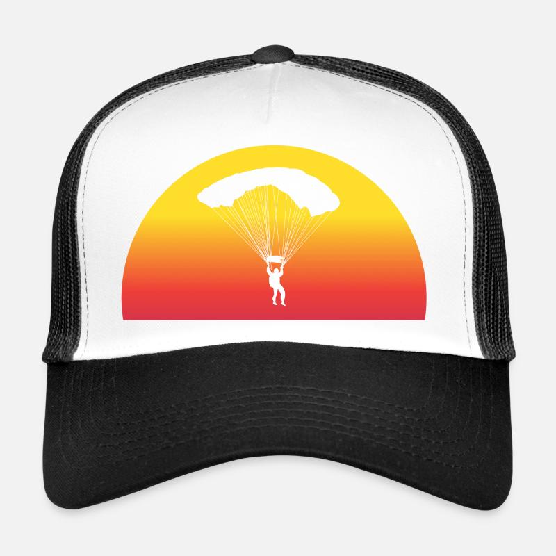 Saut en parachute aventureux au coucher du soleil Casquette trucker 