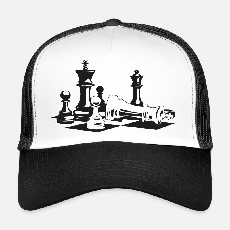 Chess Sport Chess Master Think Sport Gift - Trucker Cap - white/black