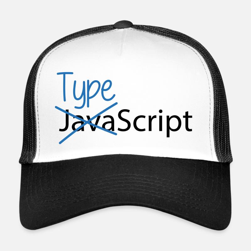 Typescript over Javascript - Trucker Cap - Weiß/Schwarz
