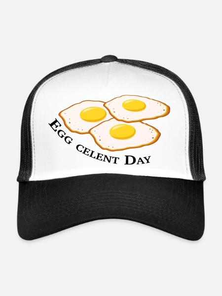 Egg celent Day - Trucker Cap - Weiß/Schwarz