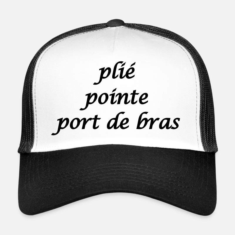 plié, pointe, port de bras - Trucker Cap - Weiß/Schwarz
