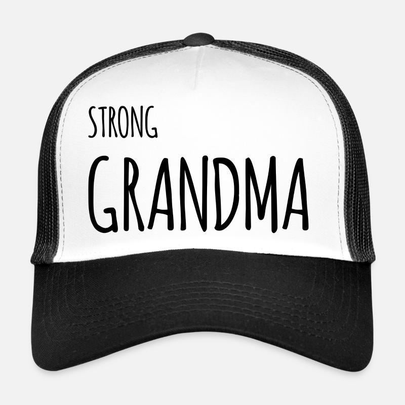 Strong Grandma Comic noir Casquette trucker 