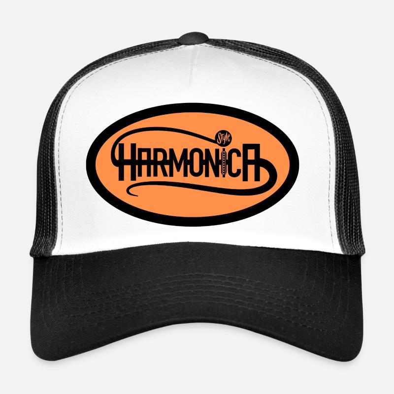 Logo Harmonica Style pour harmoniciste Casquette trucker 