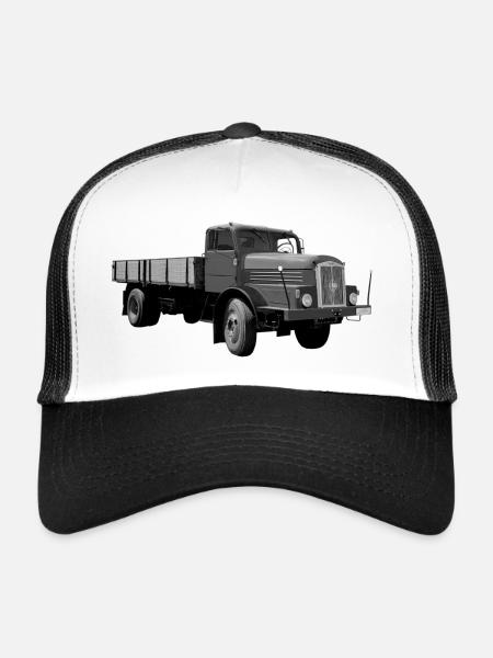 H6 Truck IFA Werdau DDR Oldtimer Ostalgie - Casquette trucker  - blanc/noir - Devant