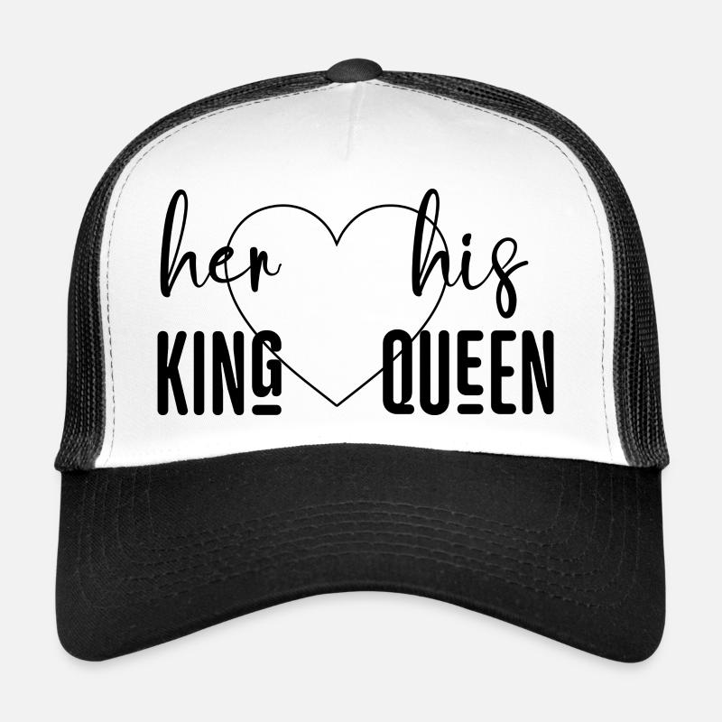 Son roi sa reine version noire Casquette trucker 