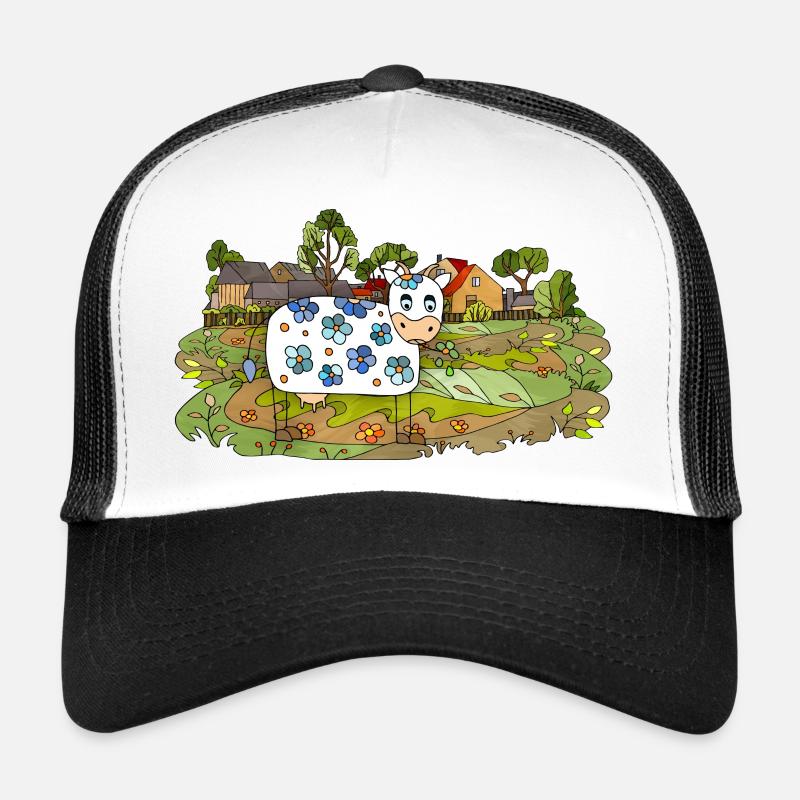Landscape with a cow - Trucker Cap - white/black