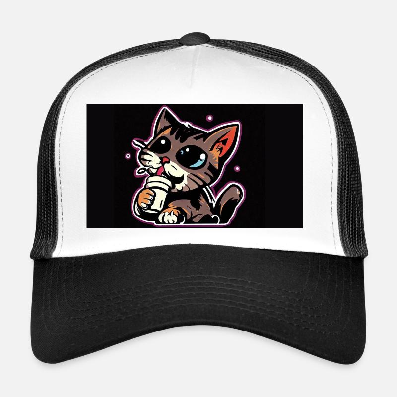 Design Cat3 - Trucker Cap - white/black