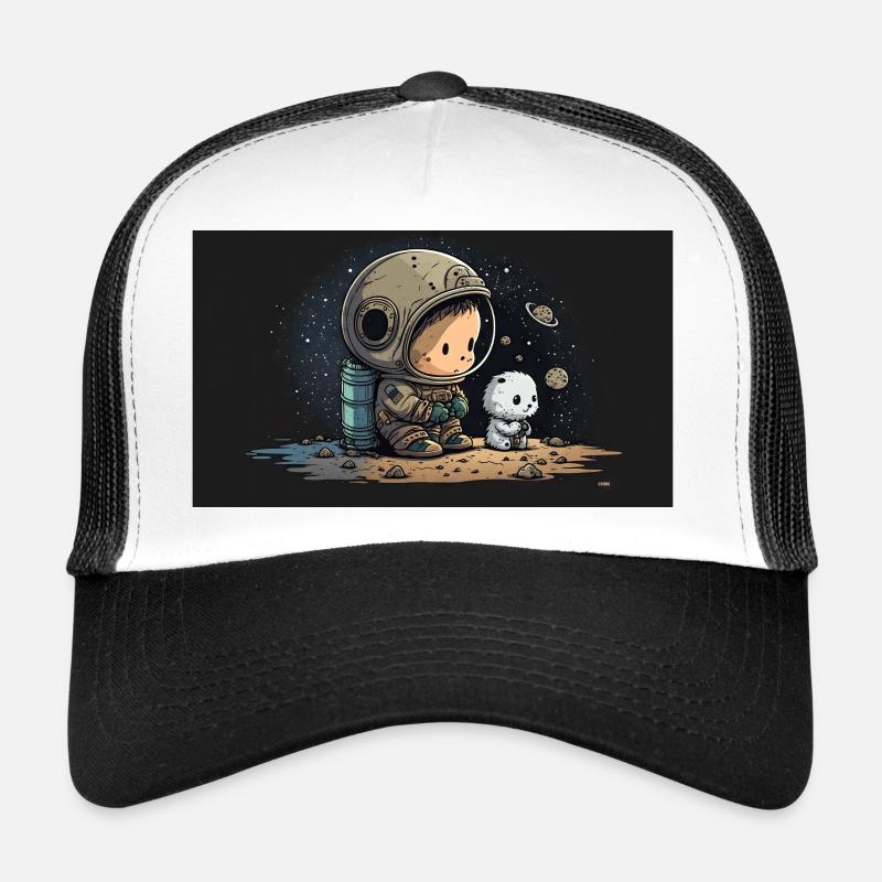 Compagnons stellaires: Mignon astronaute garçon avec son Casquette trucker 