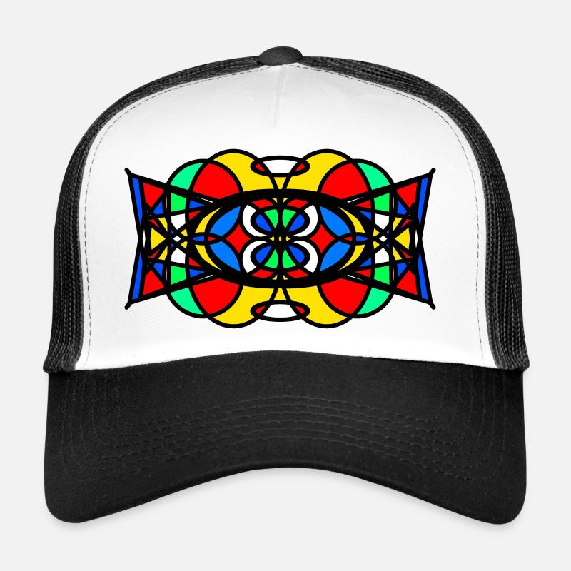 Muster - Trucker Cap - Weiß/Schwarz