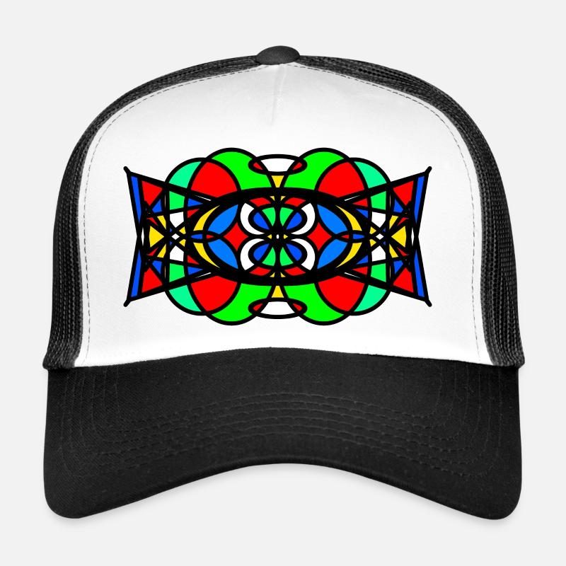 Pattern - Trucker Cap - white/black