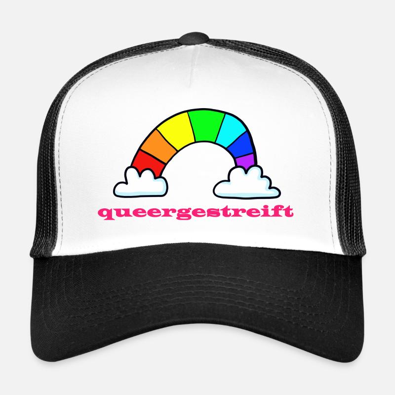 Queer rayé - arc-en-ciel spécial Casquette trucker 