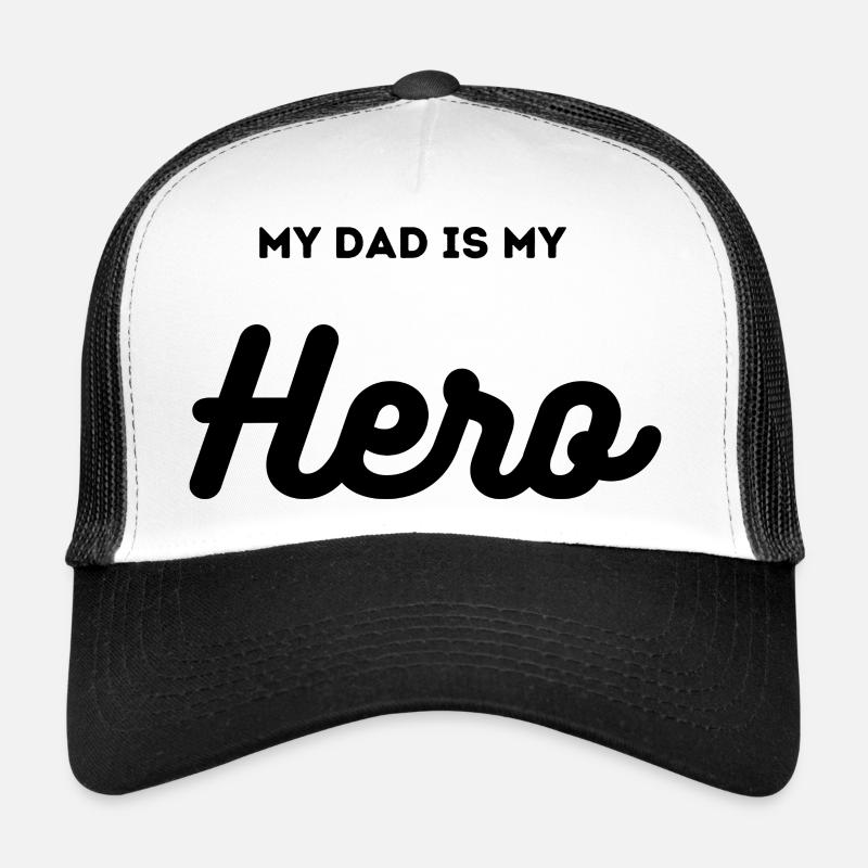 My Dad is my Hero - Trucker Cap - Weiß/Schwarz