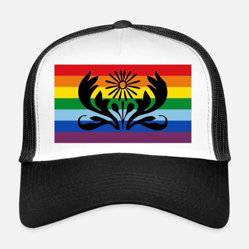 rainbow flag Trucker Cap