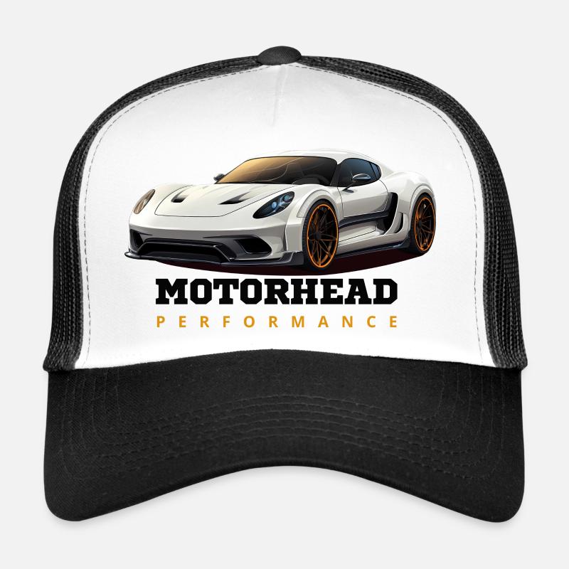 Motor head - Trucker Cap - white/black