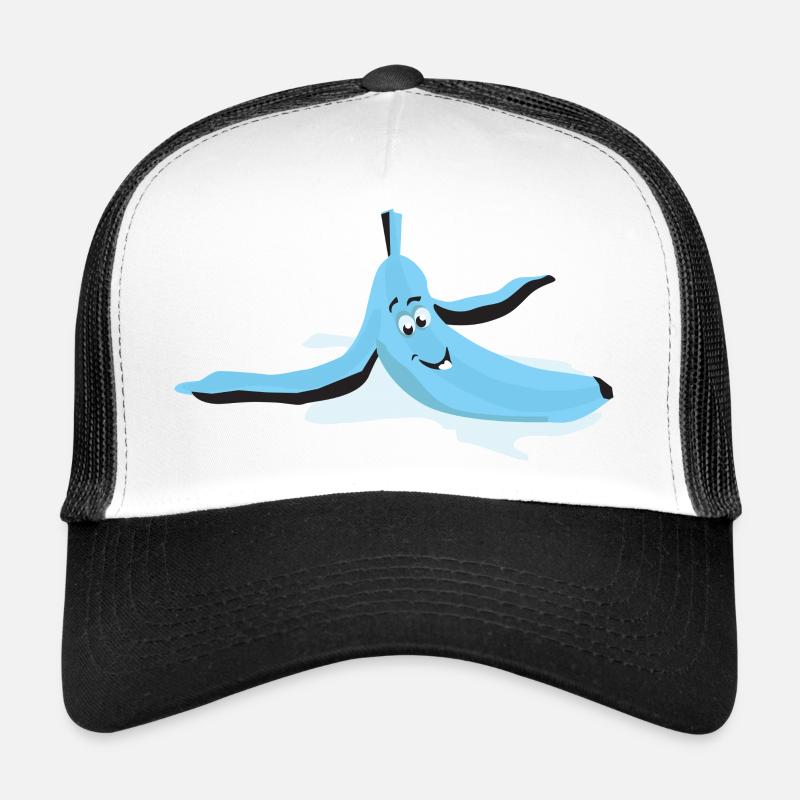 Oeil glissé banane - Casquette trucker - blanc/noir