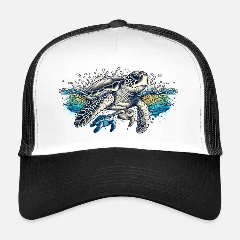 Ancient Swimmers - Trucker Cap - Weiß/Schwarz