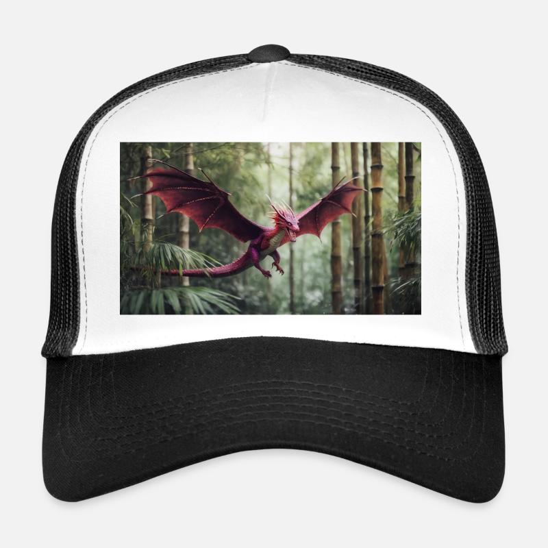 A realistic majestical little purple dragon Trucker Cap