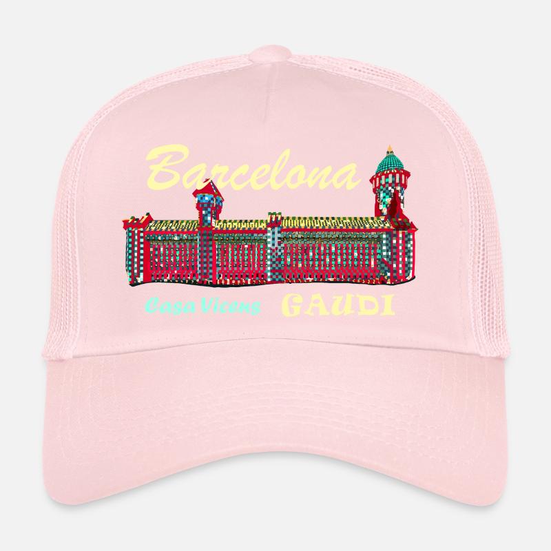 Barcelone, A. Gaudí, Casa Vicens, Espagne Casquette trucker 