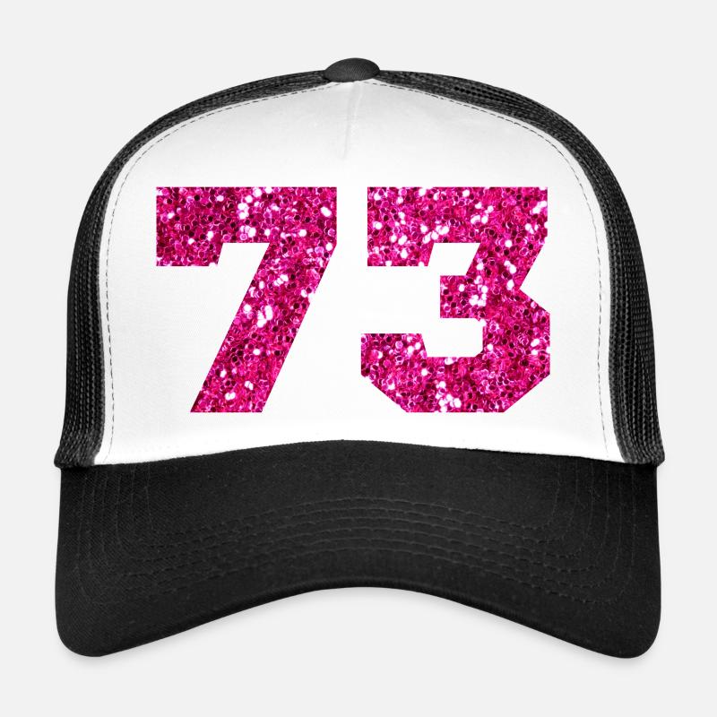 73 Pink Glitter - 73 Geburtstag - Trucker Cap - Weiß/Schwarz