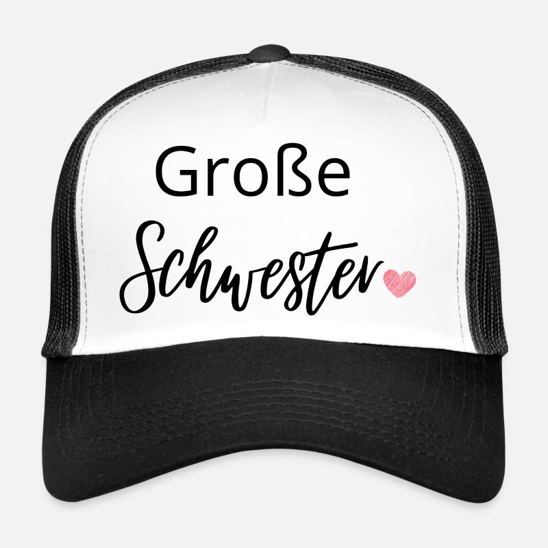 Große Schwester - Trucker Cap - Weiß/Schwarz