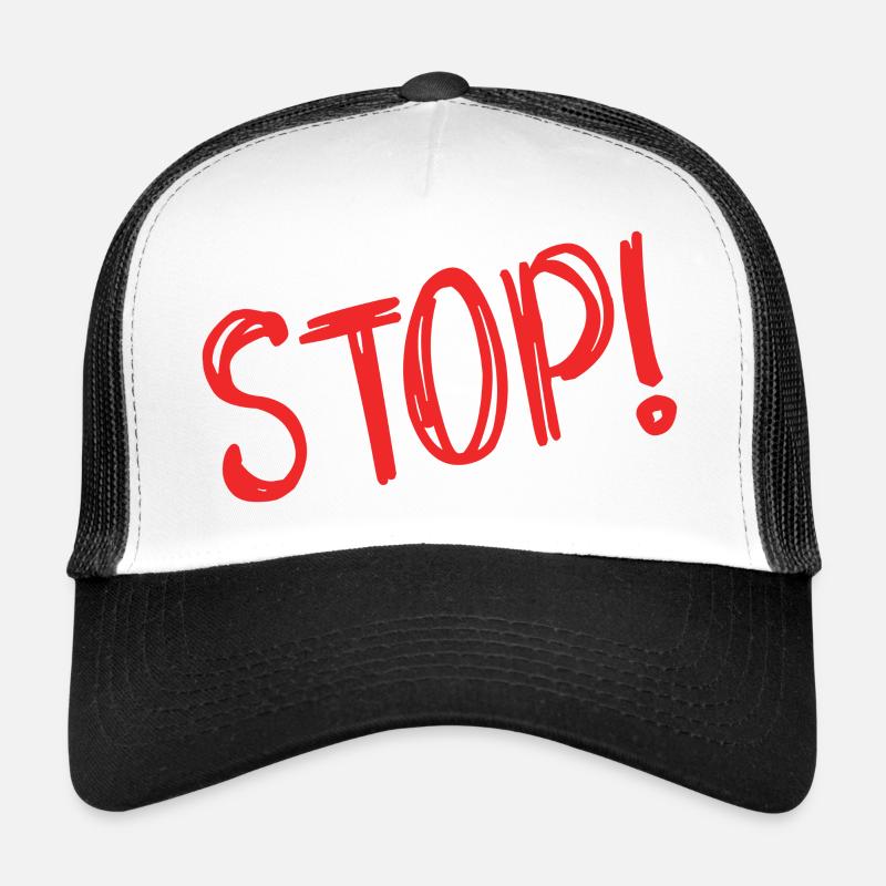 STOP. HUMOUR. MESSAGE. CITATION. PANNEAU. PAPA Casquette trucker 