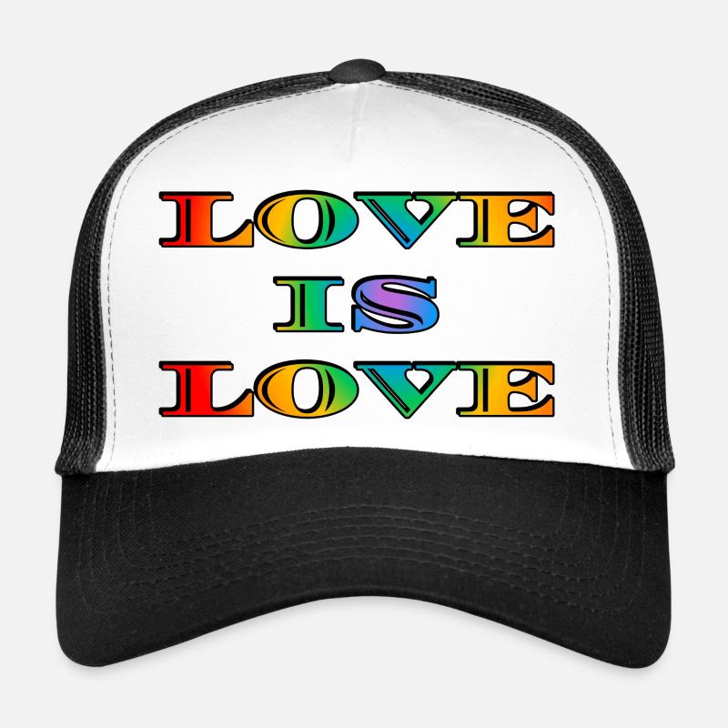 Rainbow Love is Love - Trucker Cap - white/black