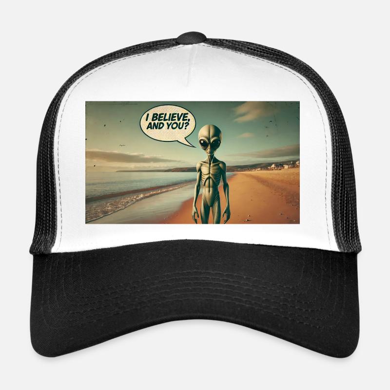 Alien on the beach Trucker Cap