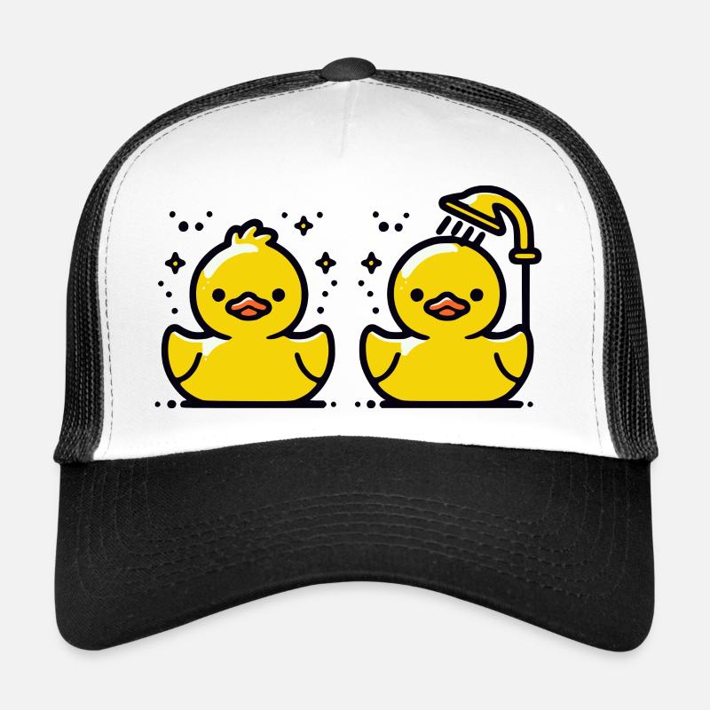 Canards en caoutchouc Canards en caoutchouc - Casquette trucker - blanc/noir