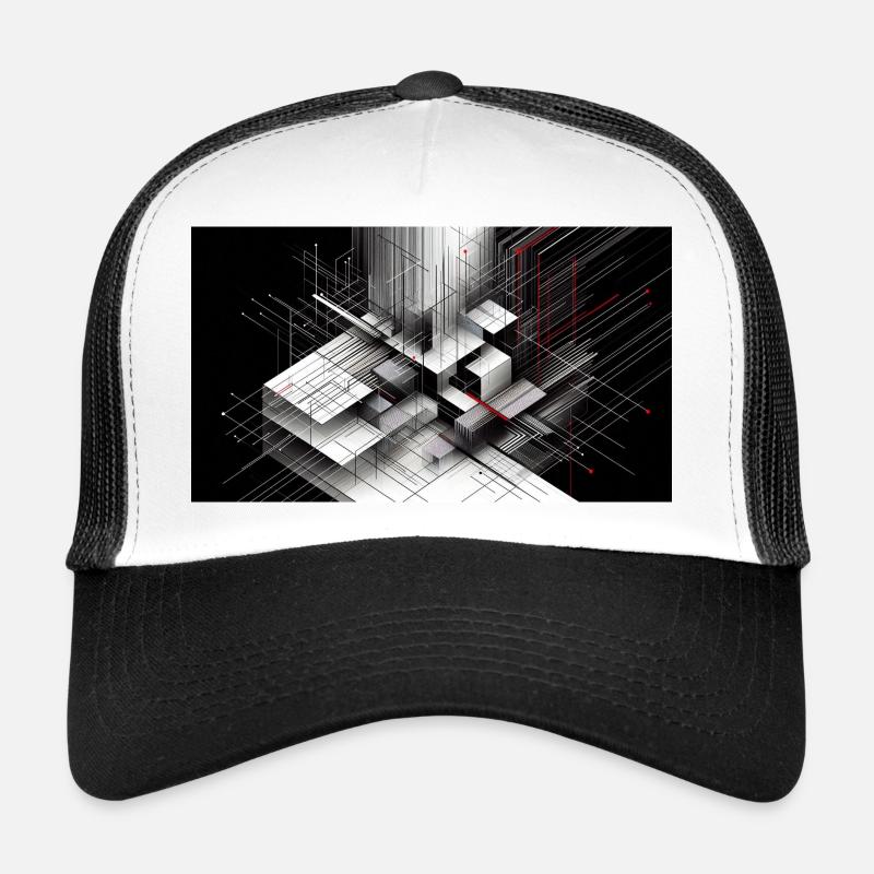 Abstract lines Trucker Cap