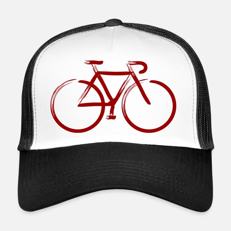 Traits de rubis - Casquette trucker  - blanc/noir