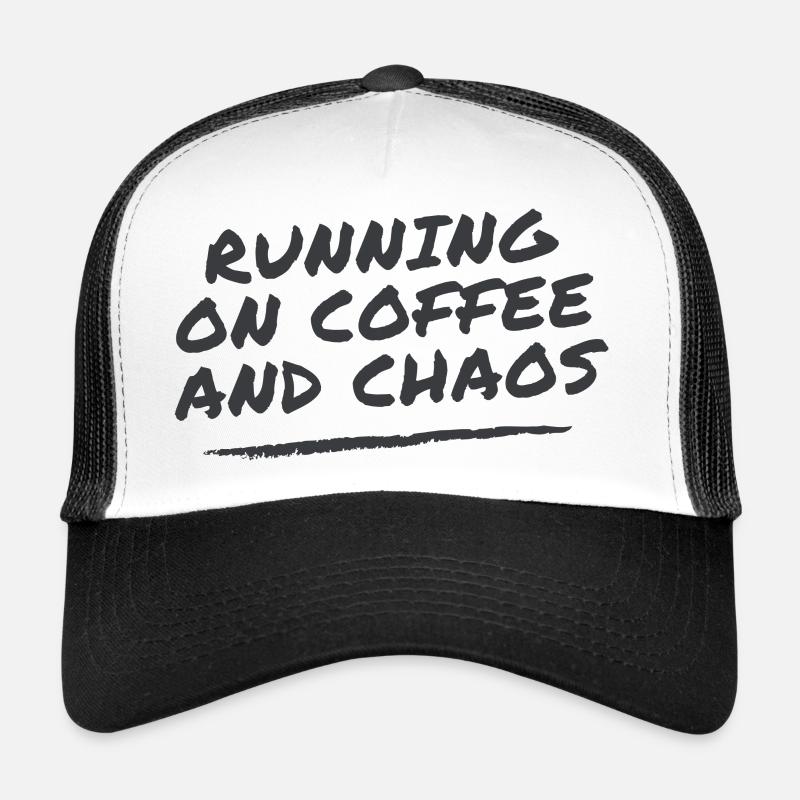 Coffee & Chaos by Ivye - Trucker Cap - Weiß/Schwarz