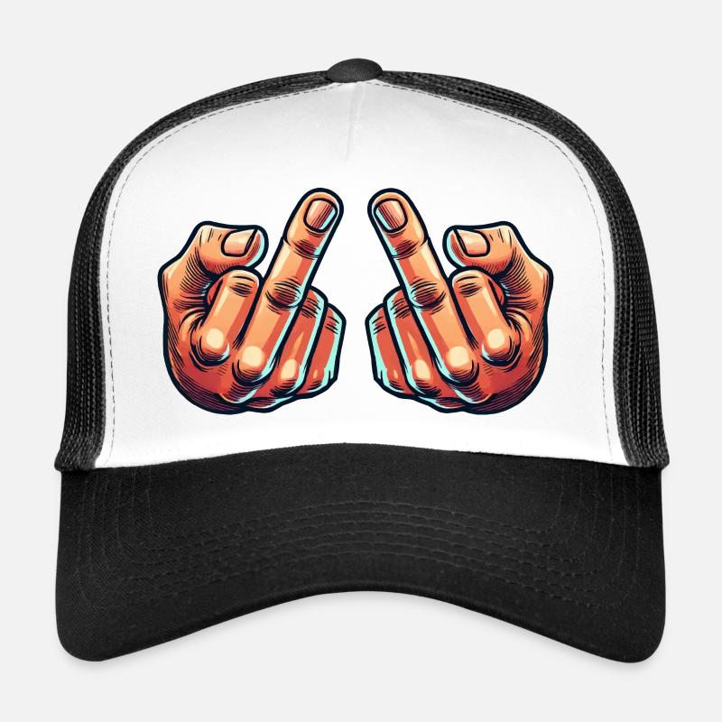 Middle Finger 2 Trucker Cap