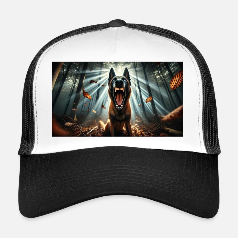Malinois - Casquette trucker  - blanc/noir
