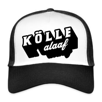 Kölle alaaf - Trucker Cap - Weiß/Schwarz - Vorne