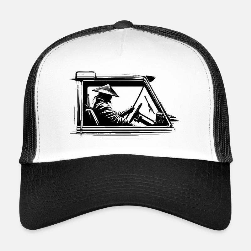 SAMURIDER - Trucker Cap - Weiß/Schwarz