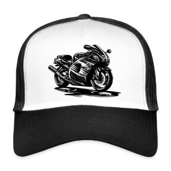 Wanderfalke one - Trucker Cap - Weiß/Schwarz - Vorne