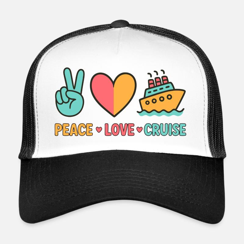 Peace Love Kreuzfahrt Trucker Cap