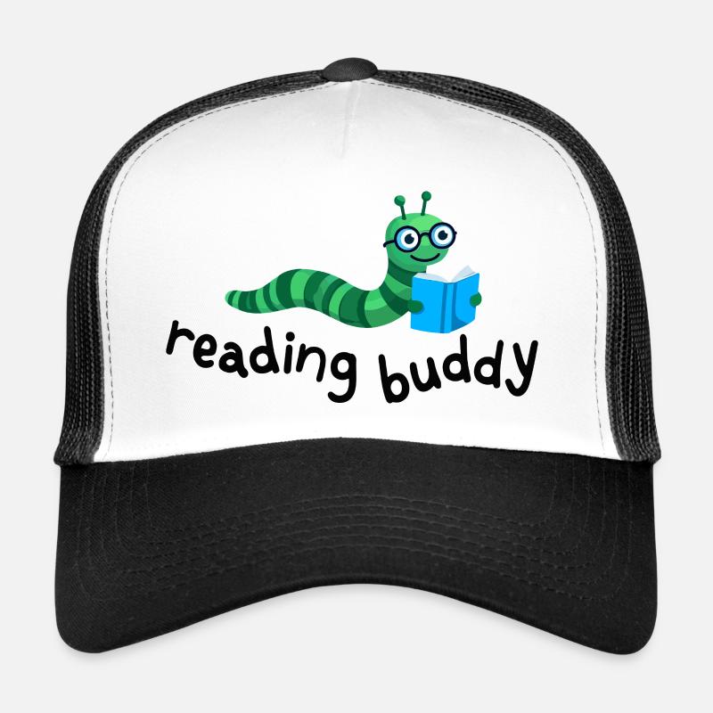 Reading friend Cute bookworm with book Trucker Cap