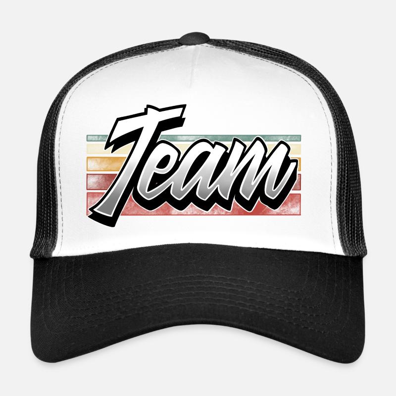 Team - Trucker Cap - Weiß/Schwarz