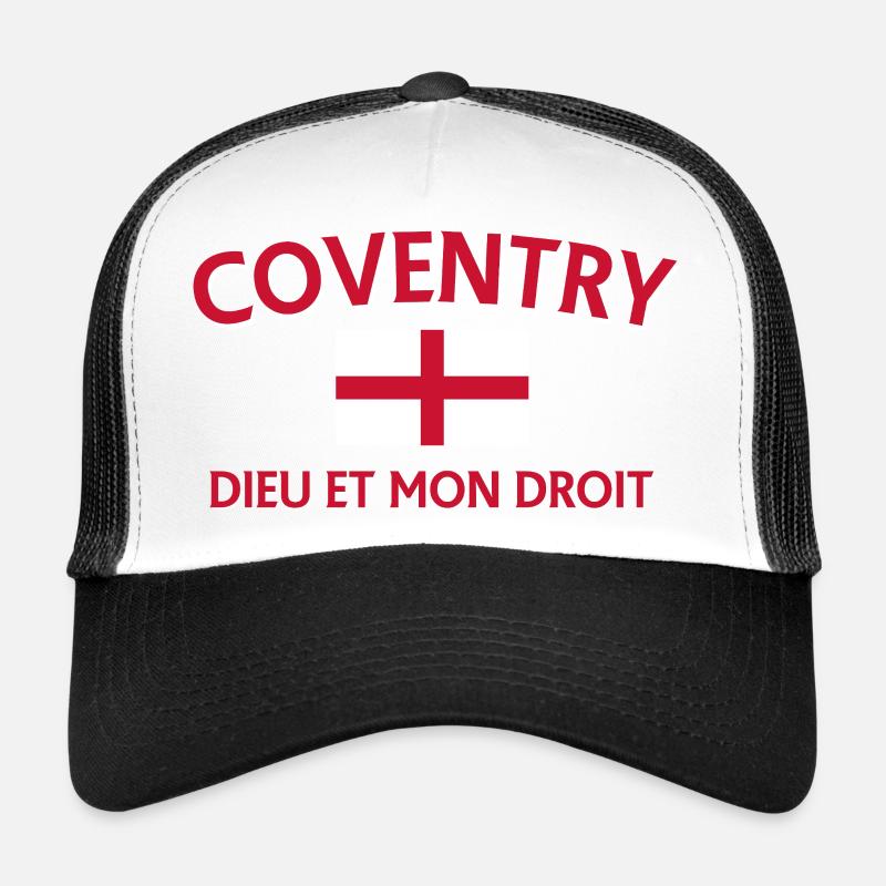 Design de croix de Coventry avec drapeau anglais Casquette trucker 