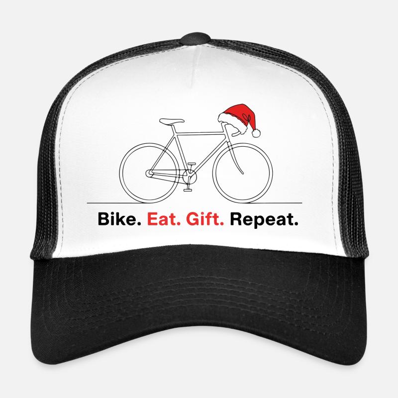 Bike Eat Gift Repeat - Trucker cap - hvid/sort