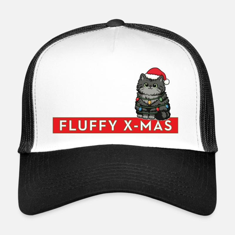 Fluffy X-Mas – Cute Cat Christmas Trucker Cap