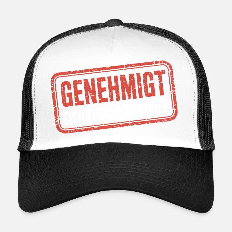 Genehmigt Sich Lecker Bierchen Saufen Party Bier Trucker Cap