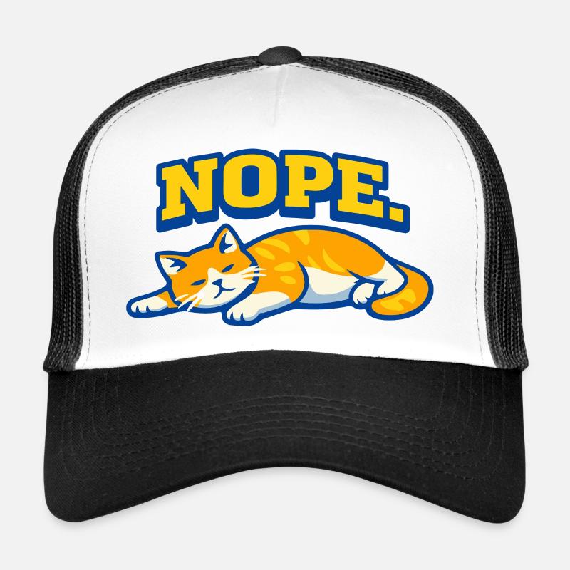 Non, chat endormi : design d’humeur paresseuse Casquette trucker 
