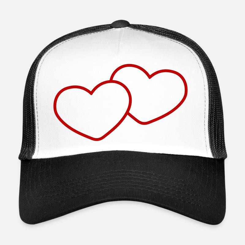 Herzen Paar Ehe - Trucker Cap - Weiß/Schwarz